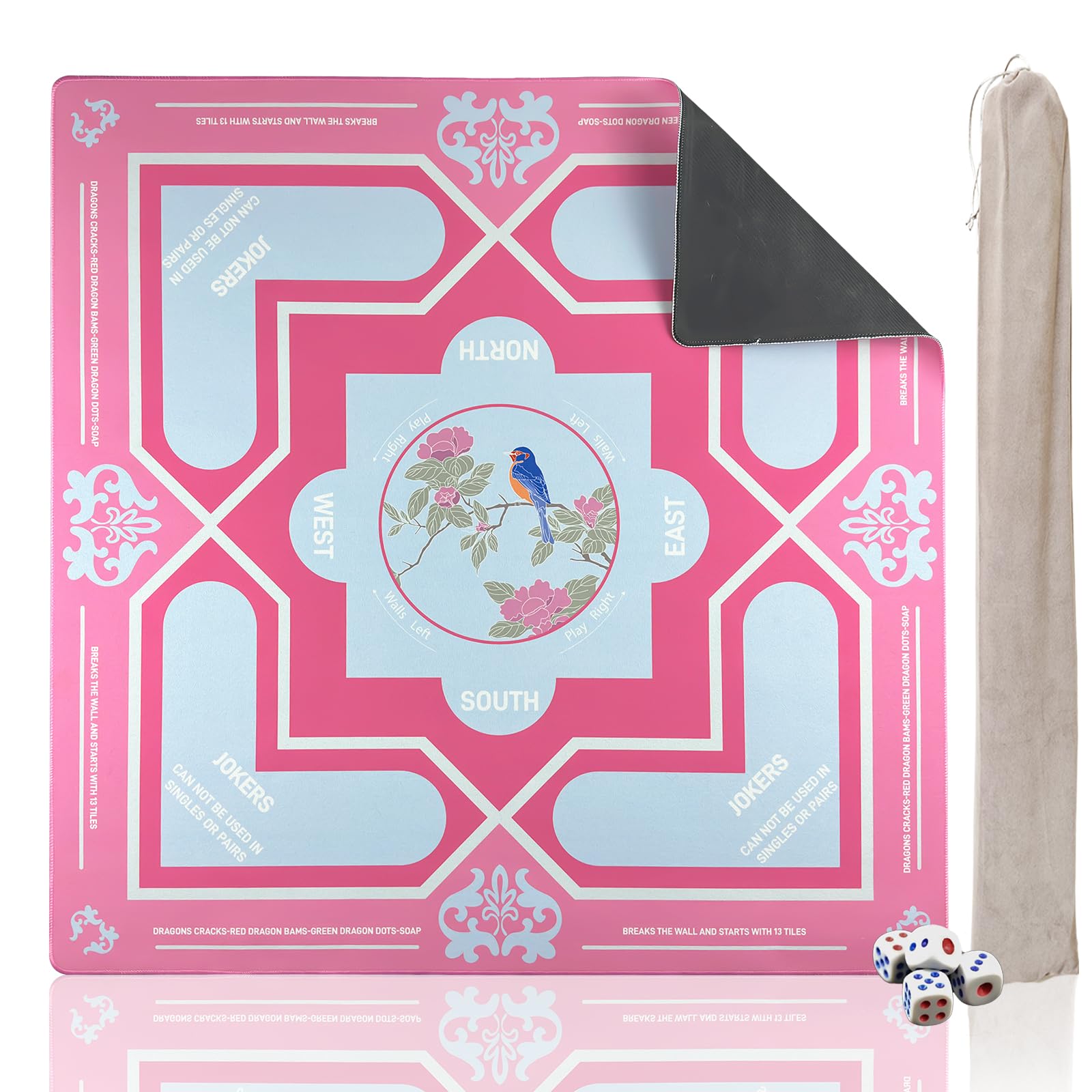 DMJHJY Mahjong mat with waterproof surface for durable, easy cleanup during game nights.