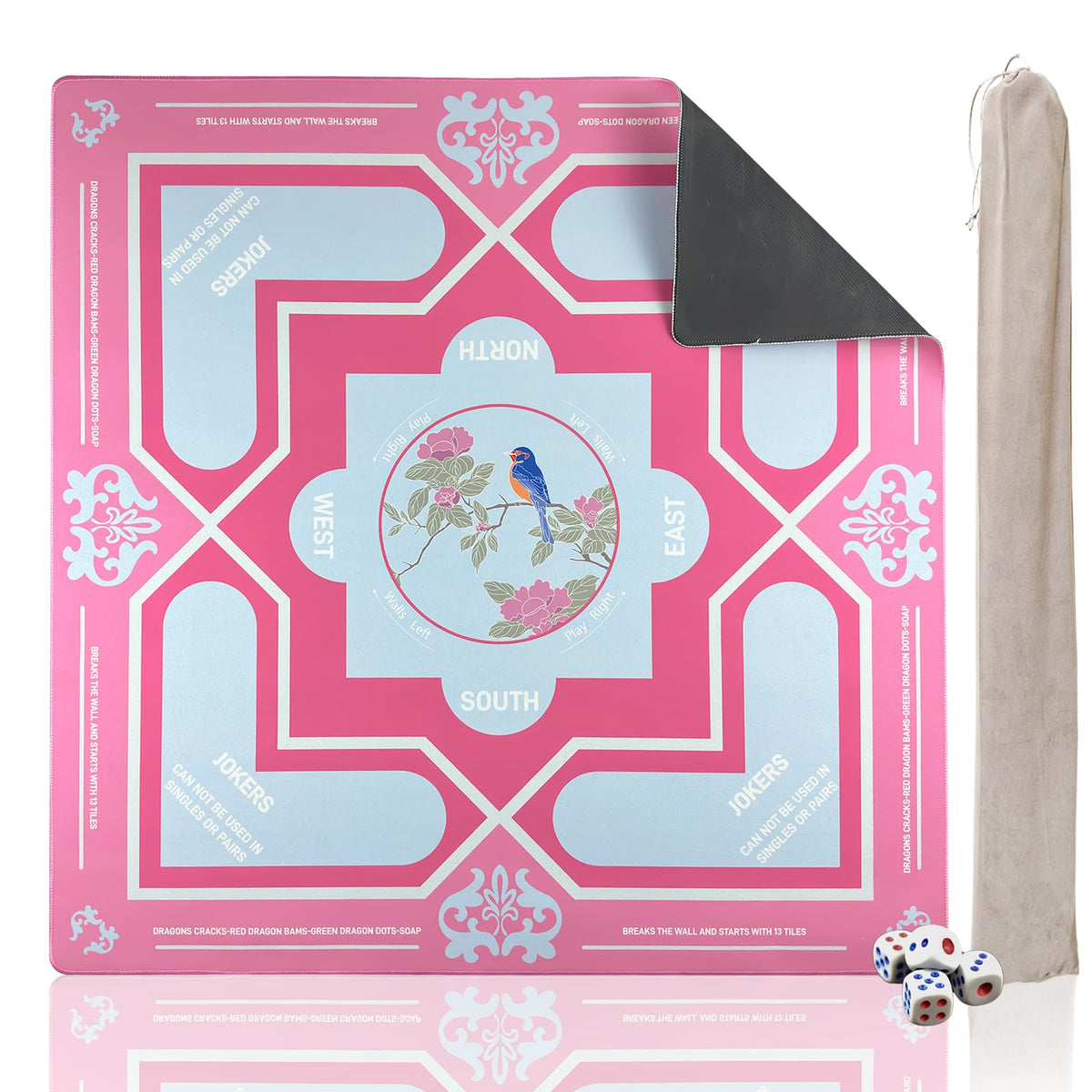 DMJHJY Mahjong mat with waterproof surface for durable, easy cleanup during game nights.