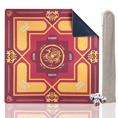 DMJHJY Mahjong Mat featuring Four Guardian Beasts design for elegant table styling