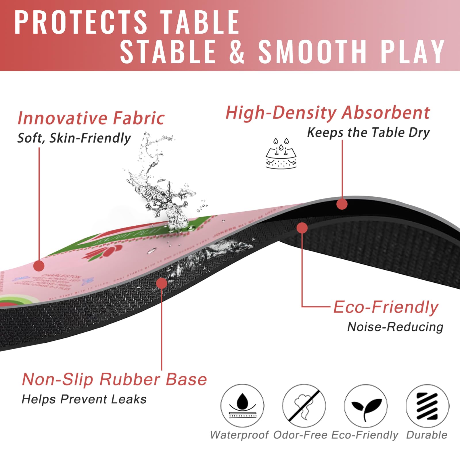 DMJHJY mat provides quiet padding to reduce tile noise