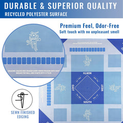 DMJHJY Mahjong Mat non-slip back keeps the surface steady.