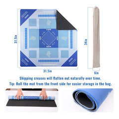 DMJHJY Mahjong Mat soft surface reduces tile noise.