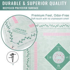 DMJHJY waterproof Mahjong Mat surface close-up for easy spill cleanup.