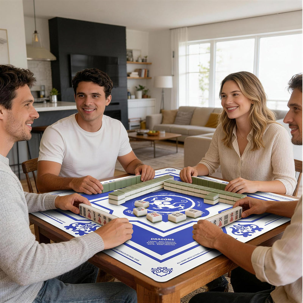 DMJHJY Mahjong Mat vibrant, fade-resistant print stays bright