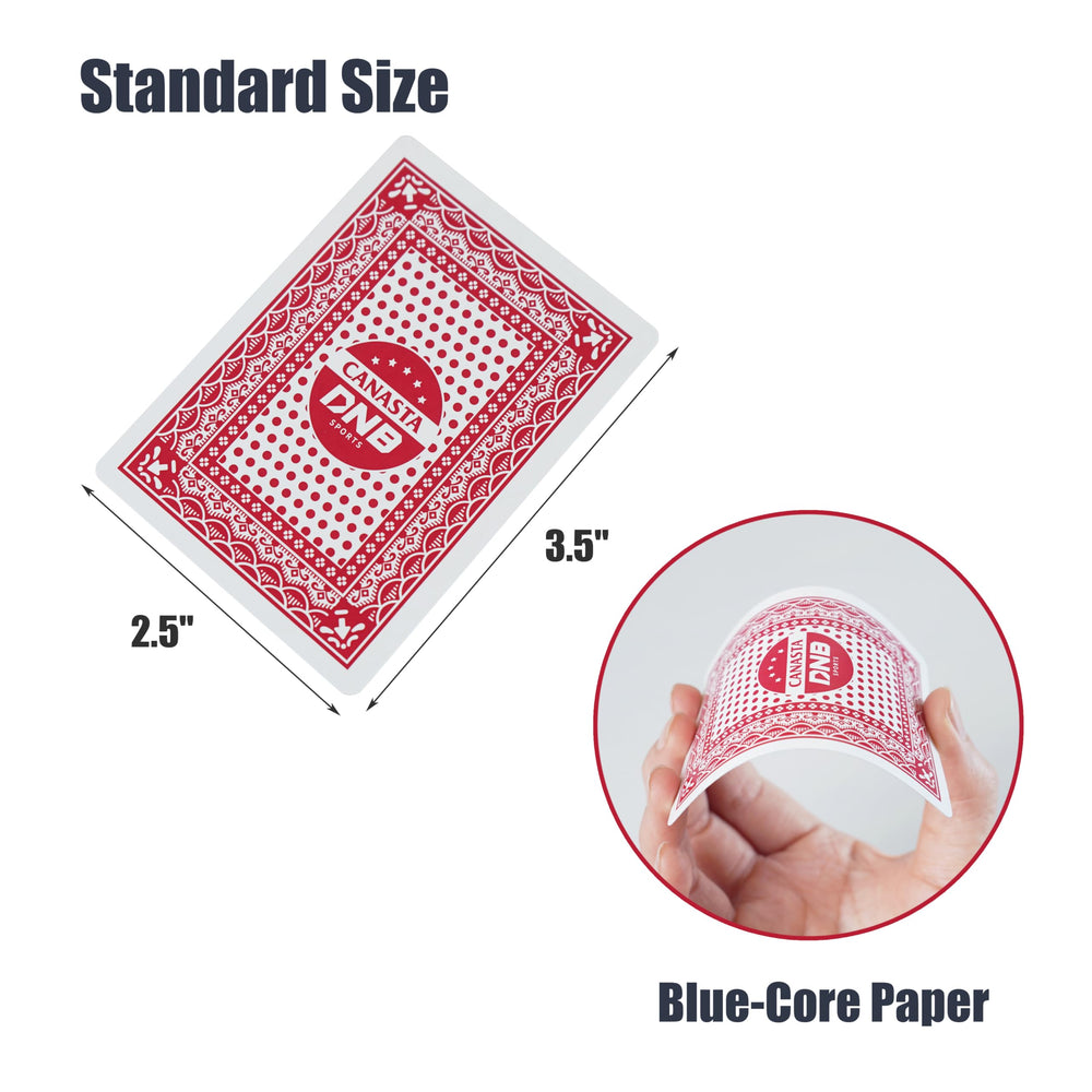 DNB Canasta compact card size for comfortable handling during play.