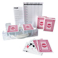 DNB Canasta with two red-backed decks for quick game-night setup.