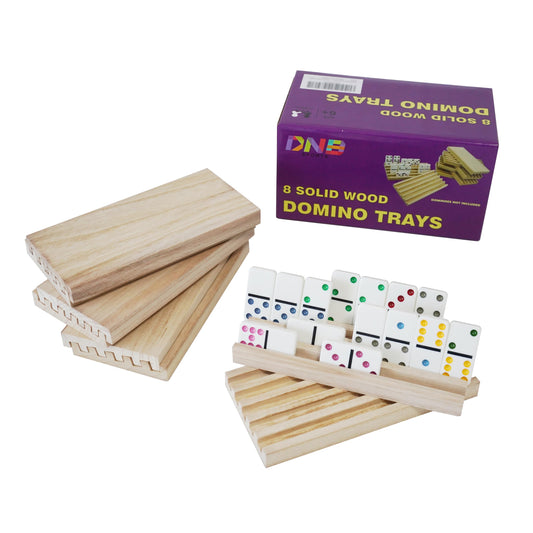 DNB Sports eight-pack domino racks with angled slots for easy access during play