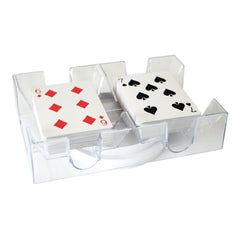 DNB card tray with rotating base demonstrates easy draw and discard access.