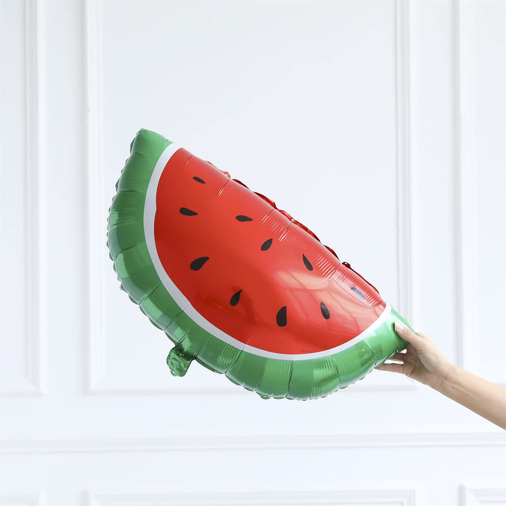 DNBOD Watermelon party garland on display for photos.