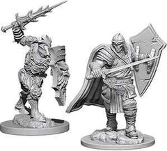 D&D Nolzurs Death Knight miniature ready to paint with detailed armor and base.