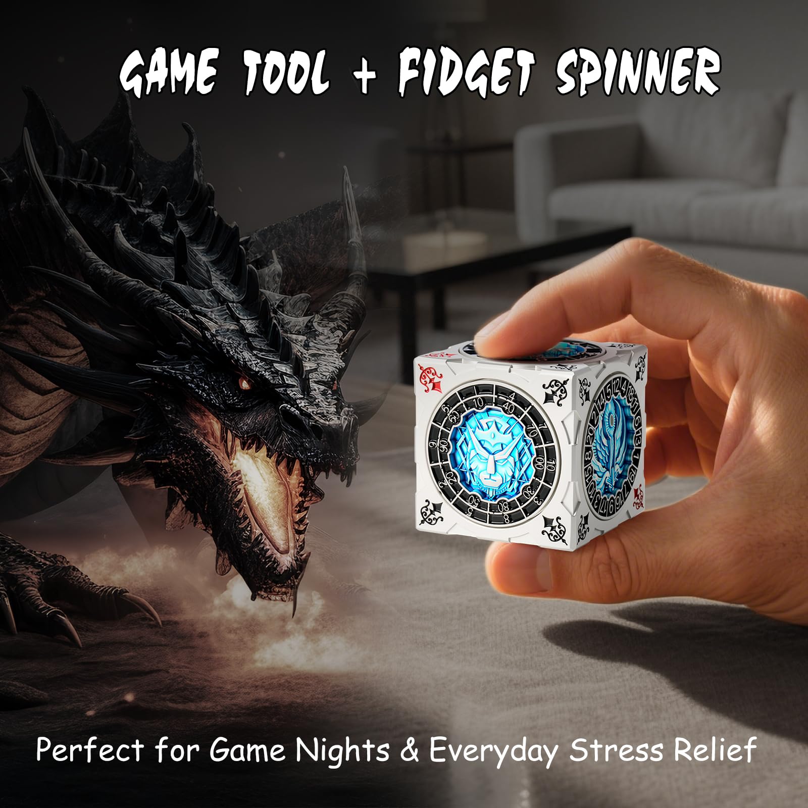 DNDND Chimera-engraved face highlights iconic beasts for fans.