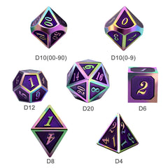 DNDND metal tin packaging with dragon design protects and transports dice.