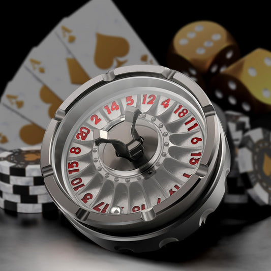 DNDND roulette D20 dice with 50mm metal body for immersive RPG rolls.