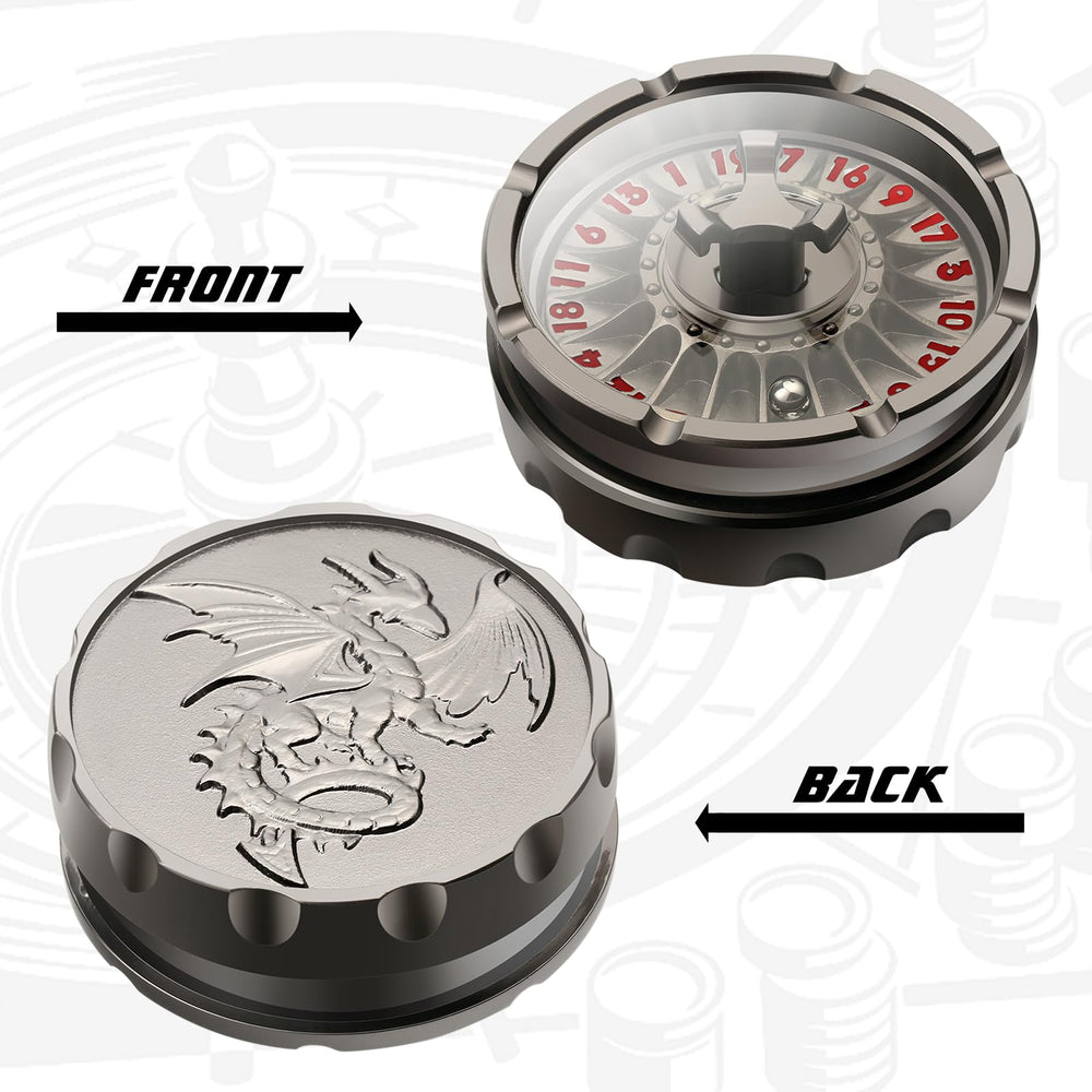 DNDND roulette wheel close-up showing engraved numbers for precise results.