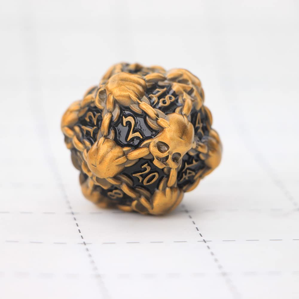 Gift-ready large DNDWoW skull D20 for DMs and players.