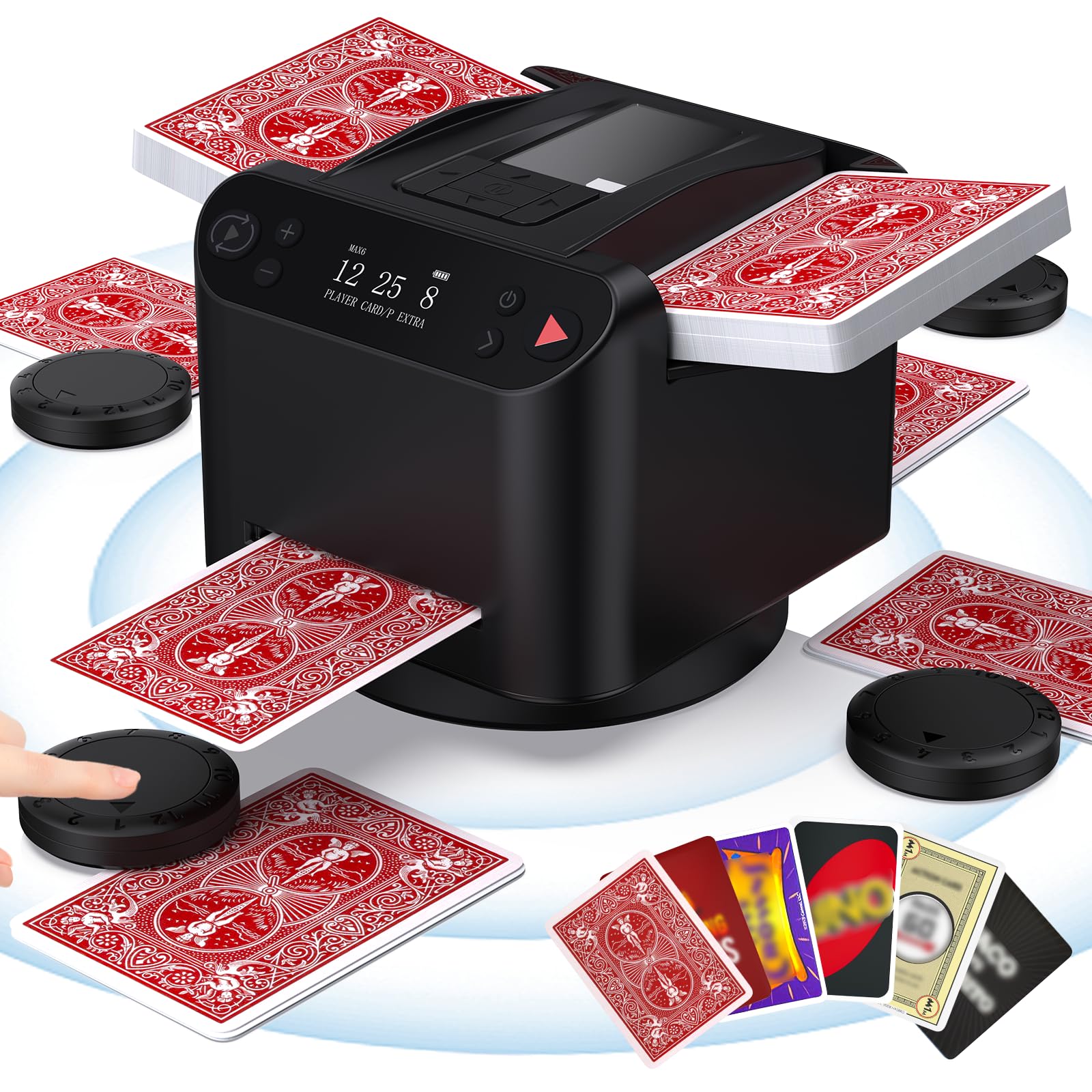 Dnin automatic card shuffler-dealer 2in1 streamlining game night