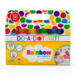 Do A Dot Art! markers 6-pack rainbow colors for vibrant crafts.