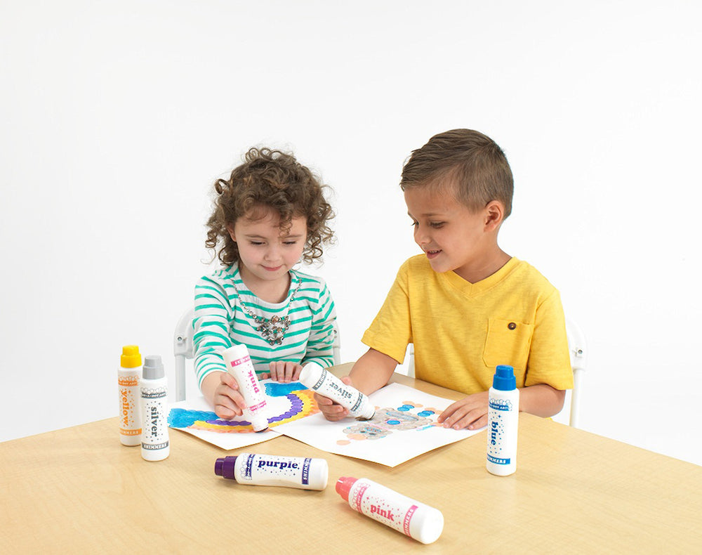 Do A Dot Art! Shimmer markers blue bottle add vivid blue dots for quick accents