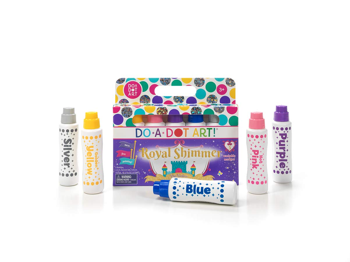 Do A Dot Art! Shimmer markers yellow bottle provide vibrant dots for layering and blending