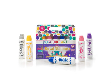 Do A Dot Art! Shimmer markers yellow bottle provide vibrant dots for layering and blending