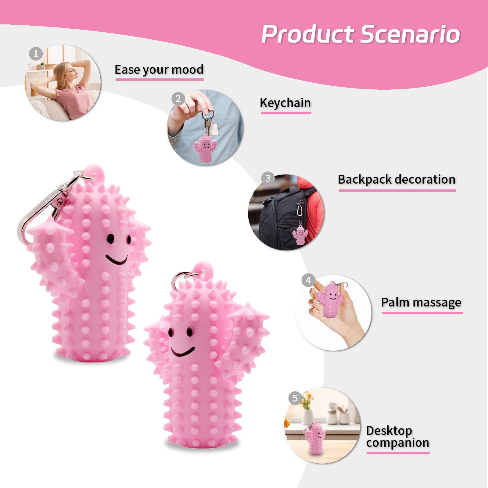 Doacpcr Little Ouchies cactus fidget bag attachment for quick access