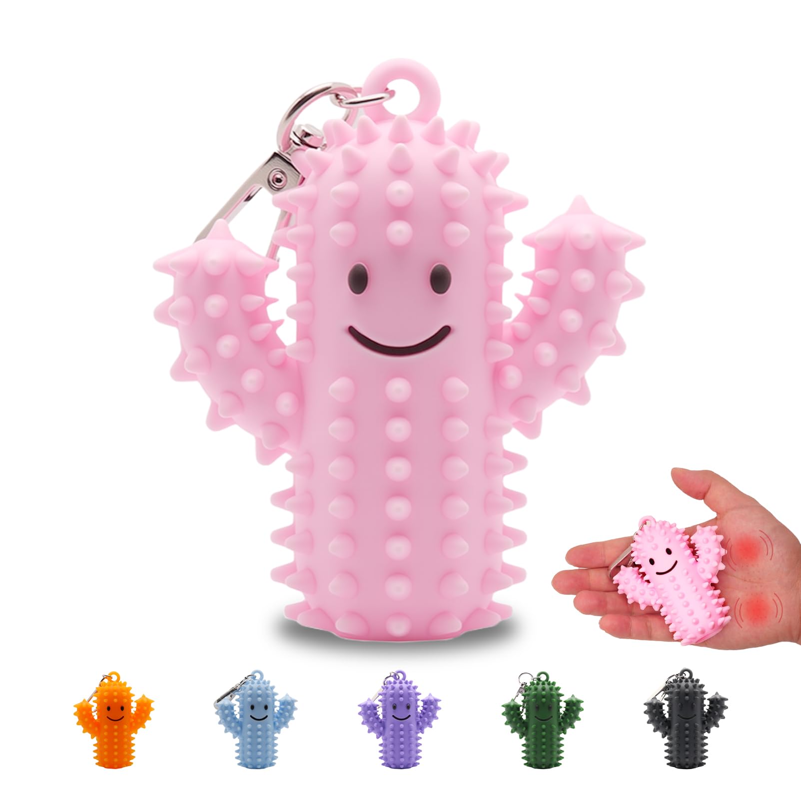 Doacpcr Little Ouchies cactus fidget pink face for soothing desk focus
