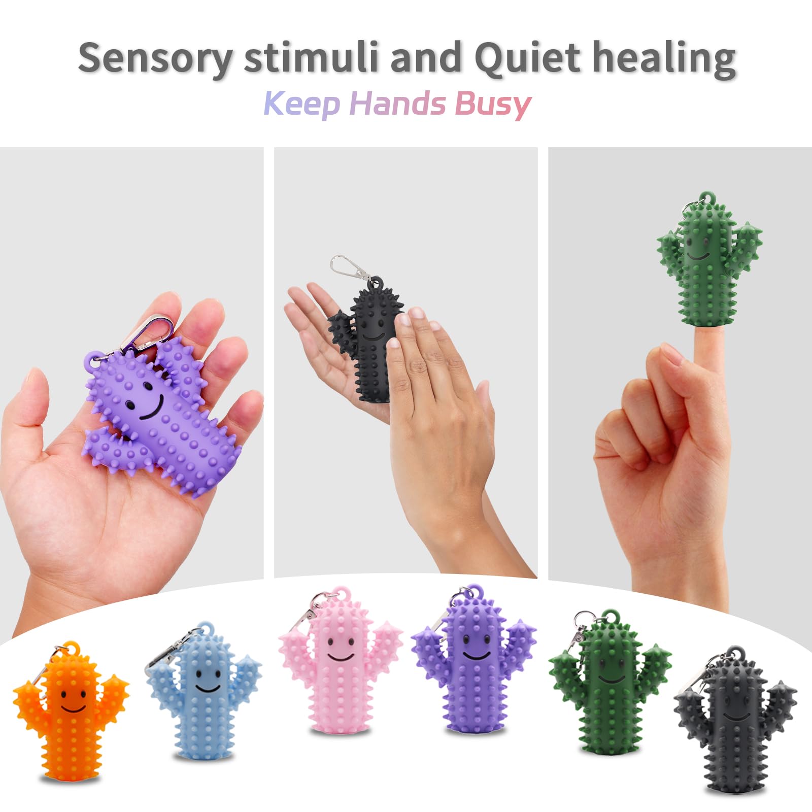 Doacpcr Little Ouchies cactus fidget smile aids mood