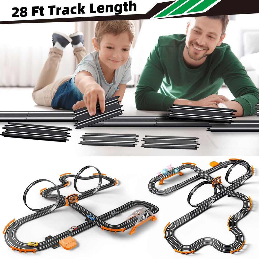 Dobindrich slot car track flash bridge adds dramatic racing visuals