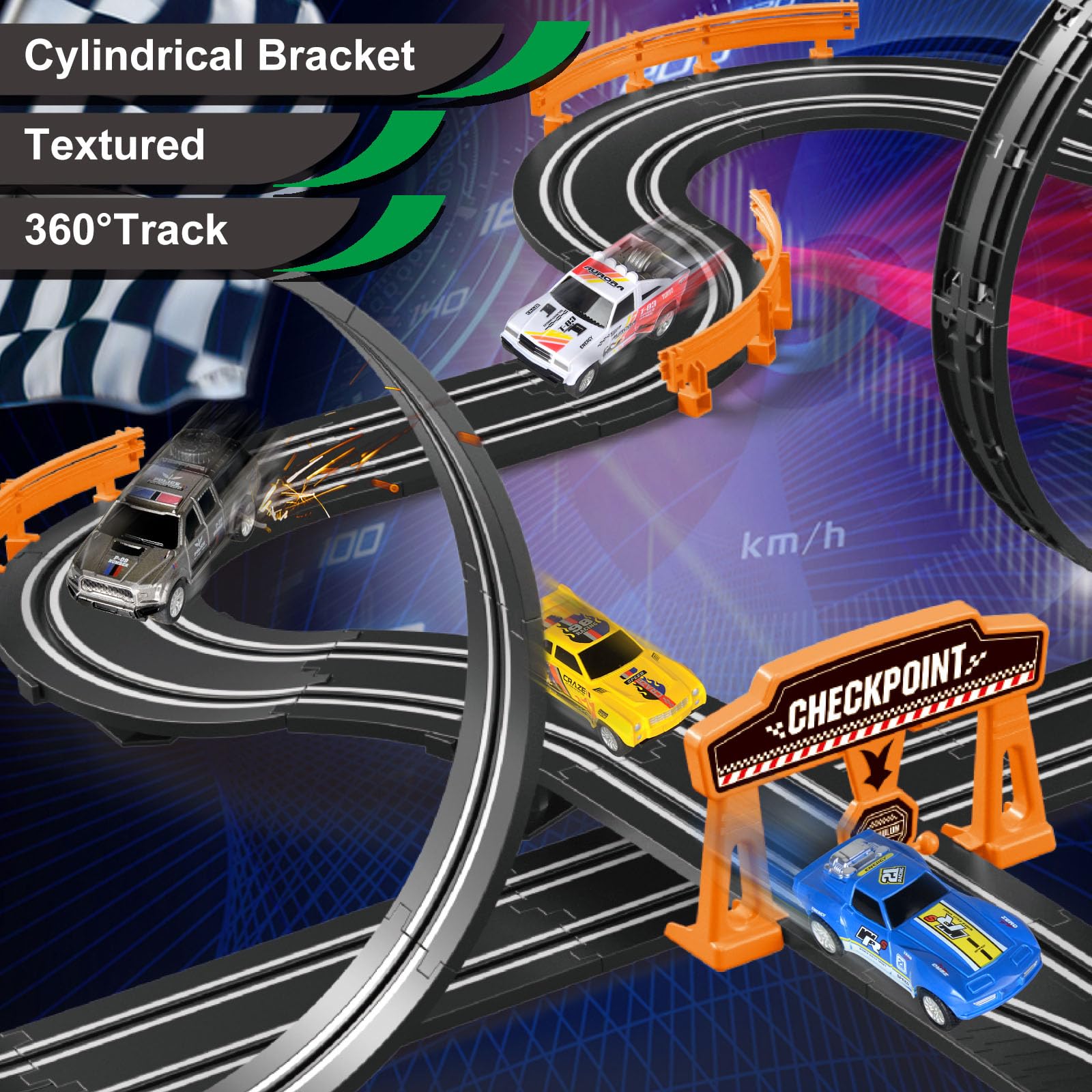 Dobindrich slot car track lap counter automatically tracks laps