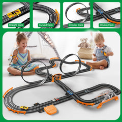 Dobindrich slot car track pendulum introduces dynamic on-track action
