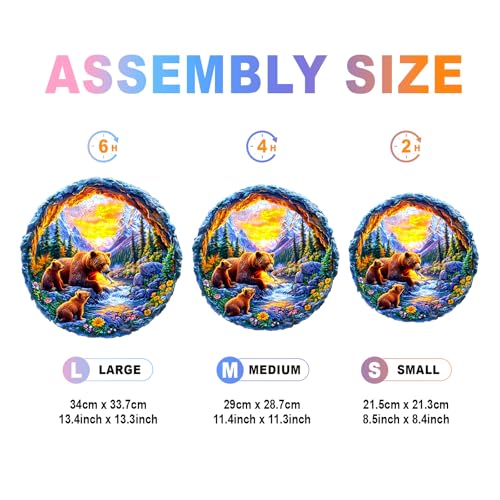 DOCRAGI Bear Family Puzzle with UV-printed colors for vibrant display.