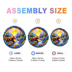 DOCRAGI Bear Family Puzzle with UV-printed colors for vibrant display.