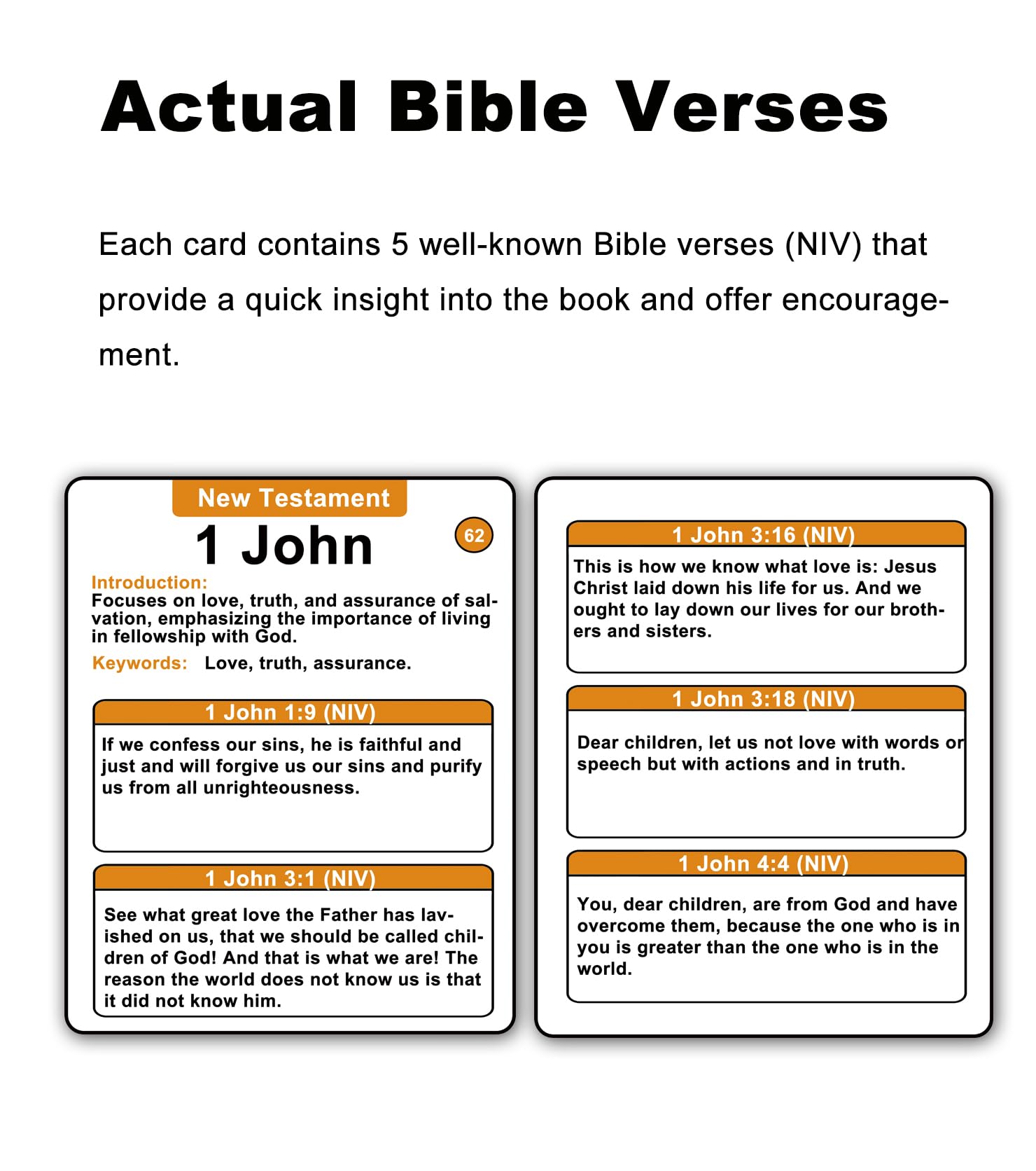 Docdeer Bible66 Books Flash Cards laminated matte waterproof sturdy daily use