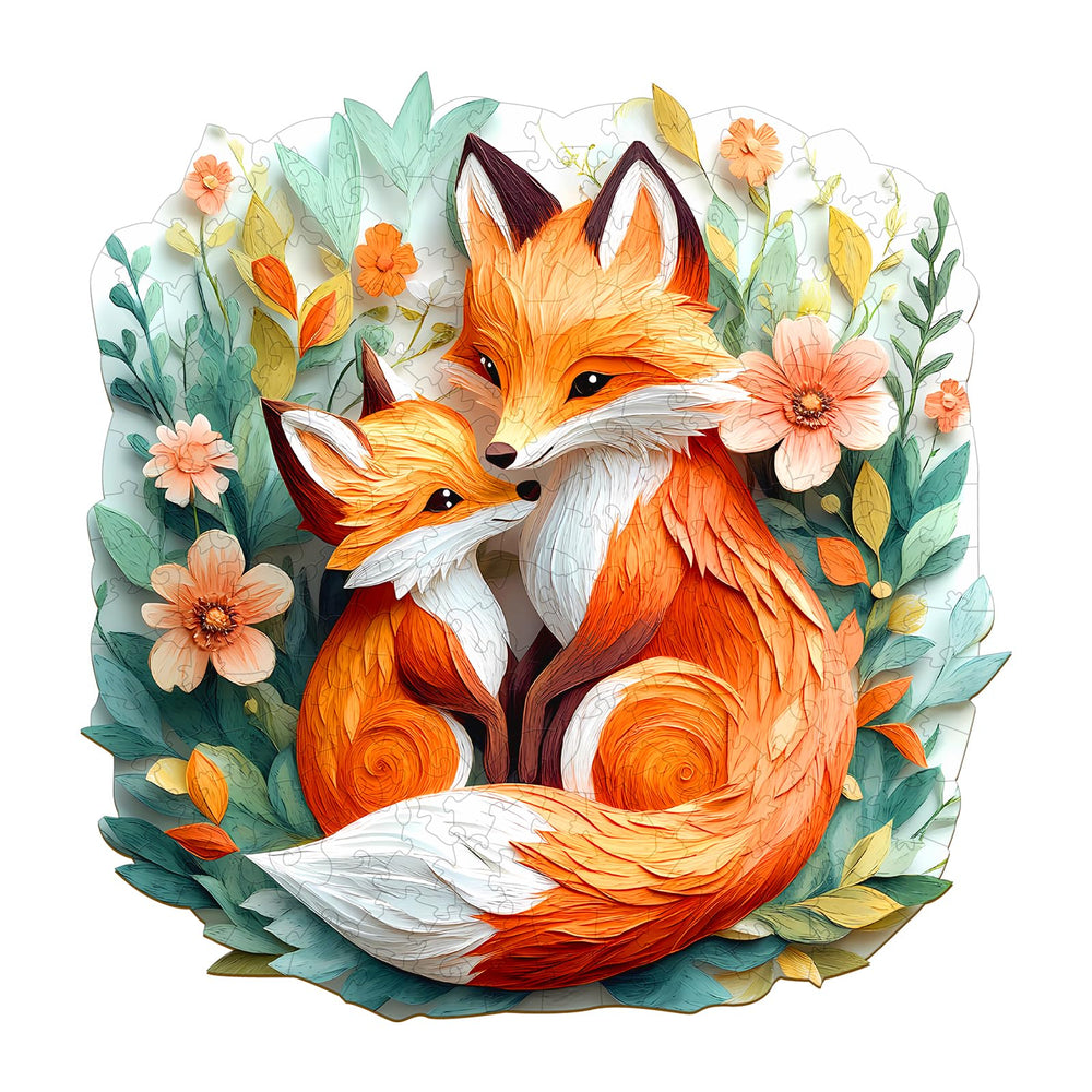 DOCRAGI fox puzzle piece close-up showing interlocking parts for a satisfying challenge