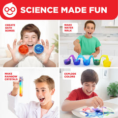 Doctor Jupiter chemistry setup with organized, leak-proof bottles enables mess-free learning.