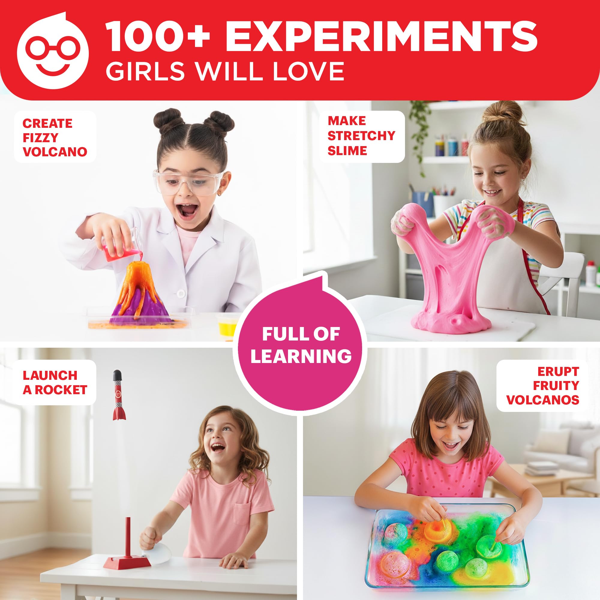 Doctor Jupiter First Amazing Science Kit volcano experiment encourages careful observation and prediction.
