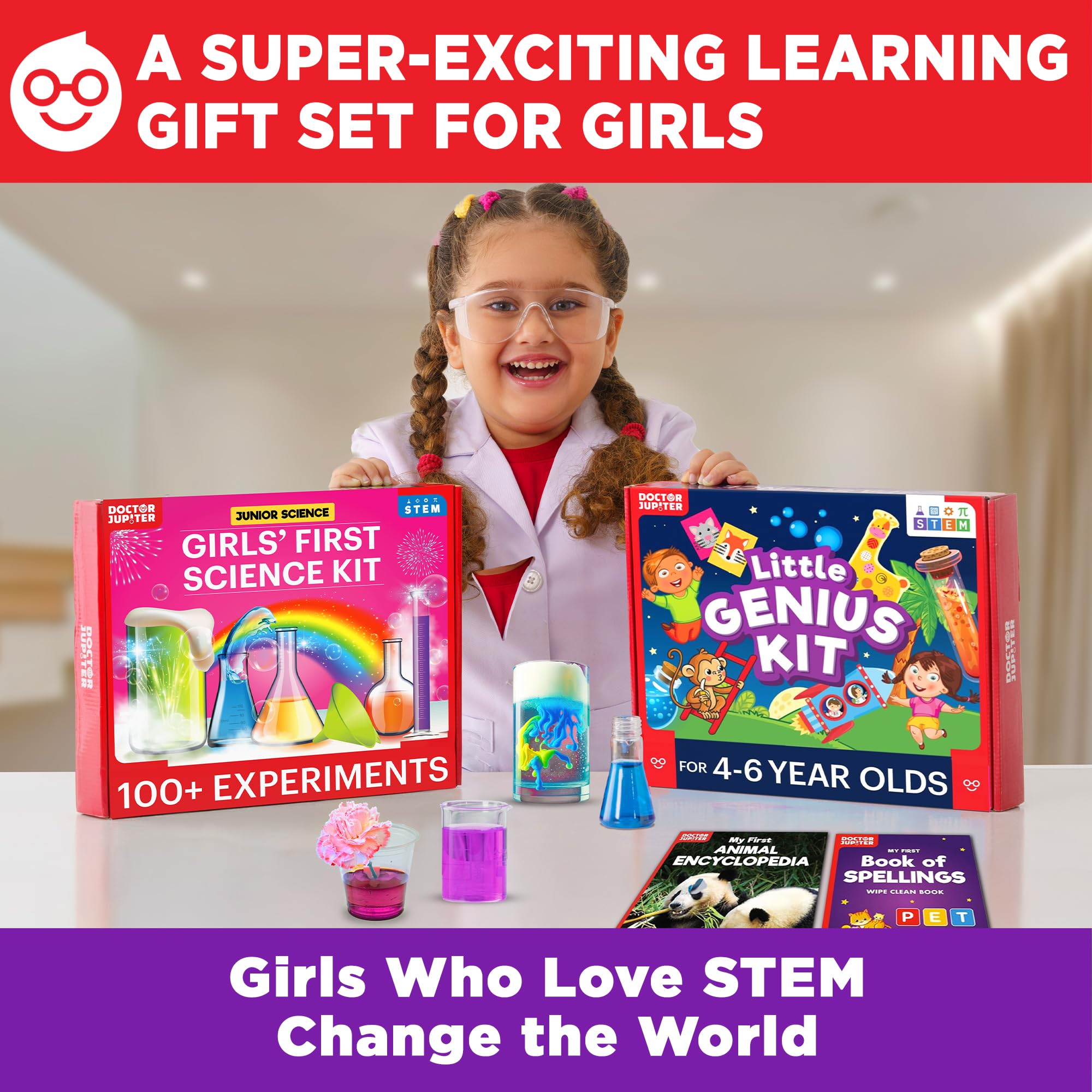 Doctor Jupiter Girls' First Science Kit Pack, sparks hands-on learning at home.