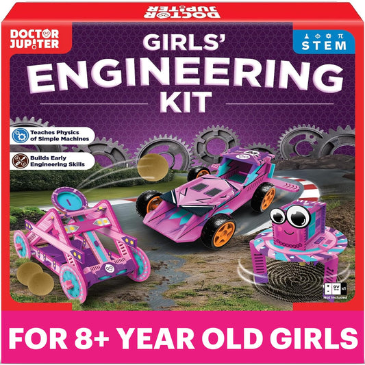 Doctor Jupiter Girls' Ultimate Engineering Kit catapult project boosts hands-on STEM exploration.