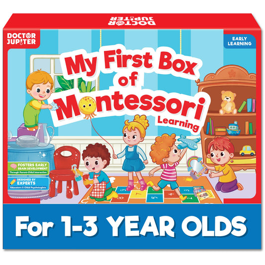 Doctor Jupiter Montessori Activity Book visually engages toddlers in hands-on learning.