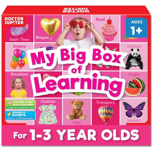 Doctor Jupiter My Big Box Learning flashcards with rings for easy handling and recognition.