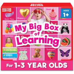 Doctor Jupiter My Big Box Learning flashcards with rings for easy handling and recognition.
