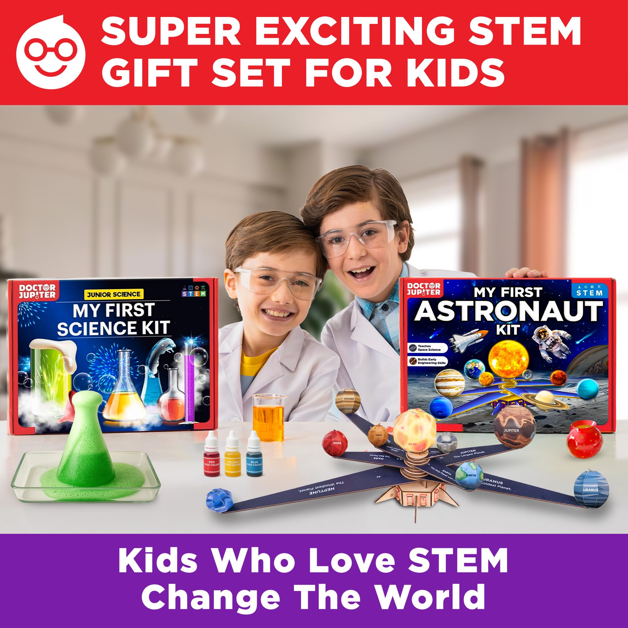 Doctor Jupiter My First Astronaut Kit with space-themed projects and kid-friendly parts