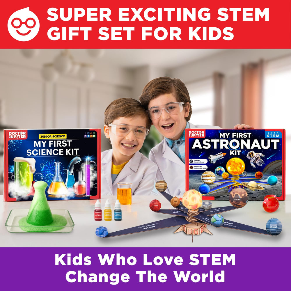 Doctor Jupiter My First Astronaut Kit with space-themed projects and kid-friendly parts