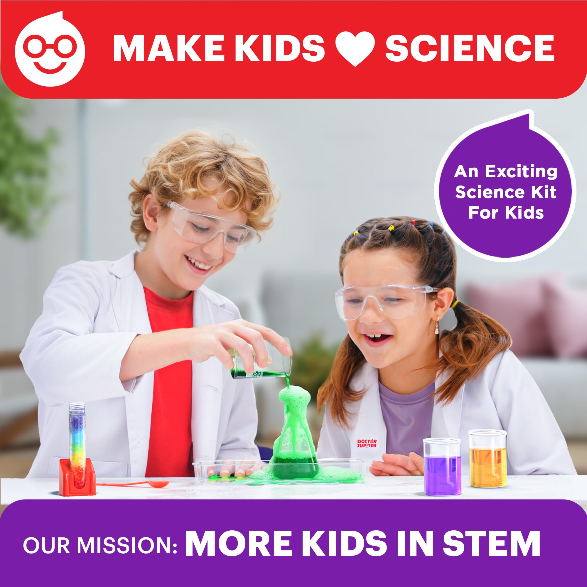 Doctor Jupiter kit instruction guide shown for clear, kid-friendly, step-by-step experiments.