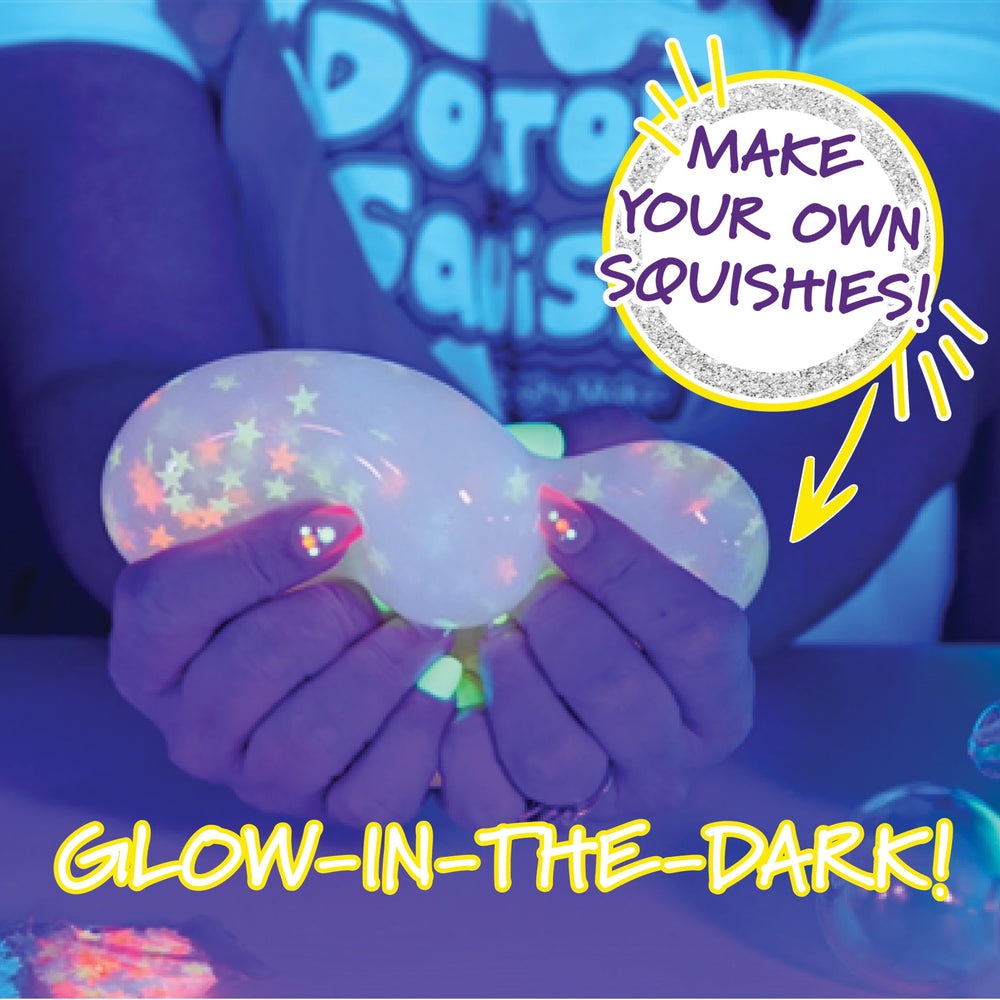 Glow sparkles pack from Doctor Squish adds shimmering detail for customized squishies.