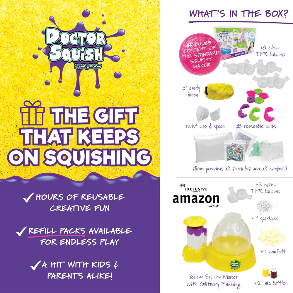 Doctor Squish pump inflates squishy to your preferred size.