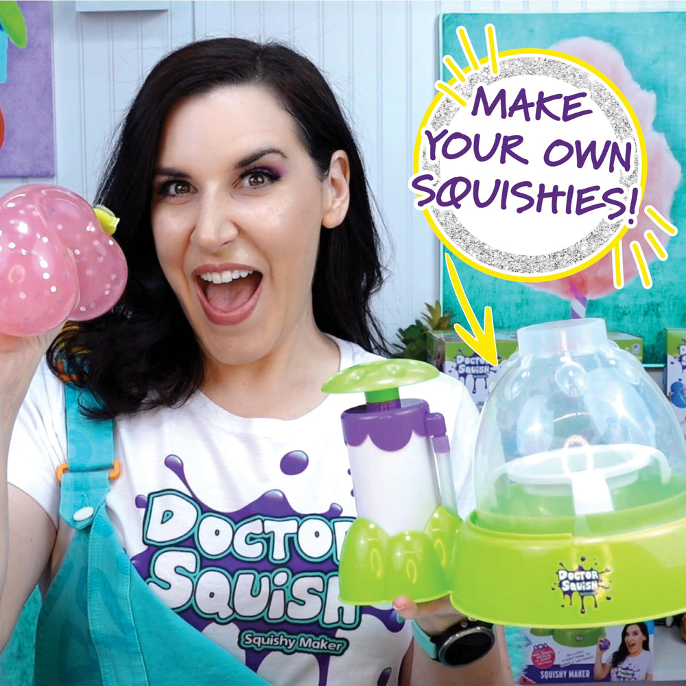 Doctor Squish Squishy Maker supplies laid out for creative squishy making