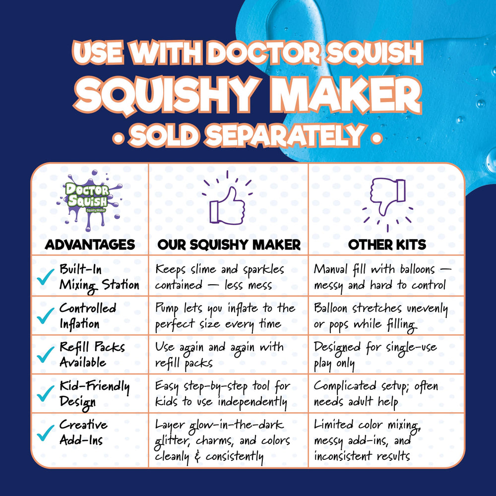 Doctor Squish recommended for ages 8 plus, sparking creative, safe play