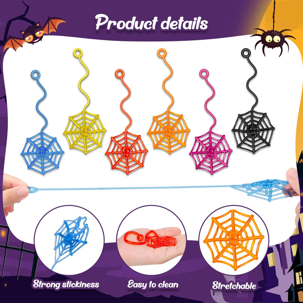 DODOLOL spider web bulk party favors perfect for goody bags and piñata fillers.