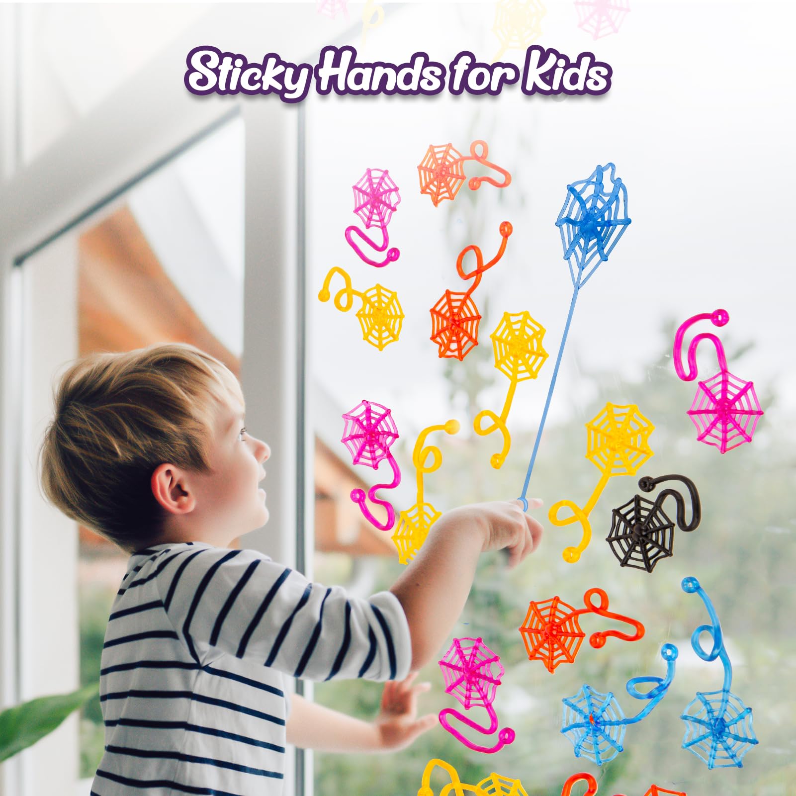 DODOLOL vibrant spider web design enhances classroom prizes and celebration décor.